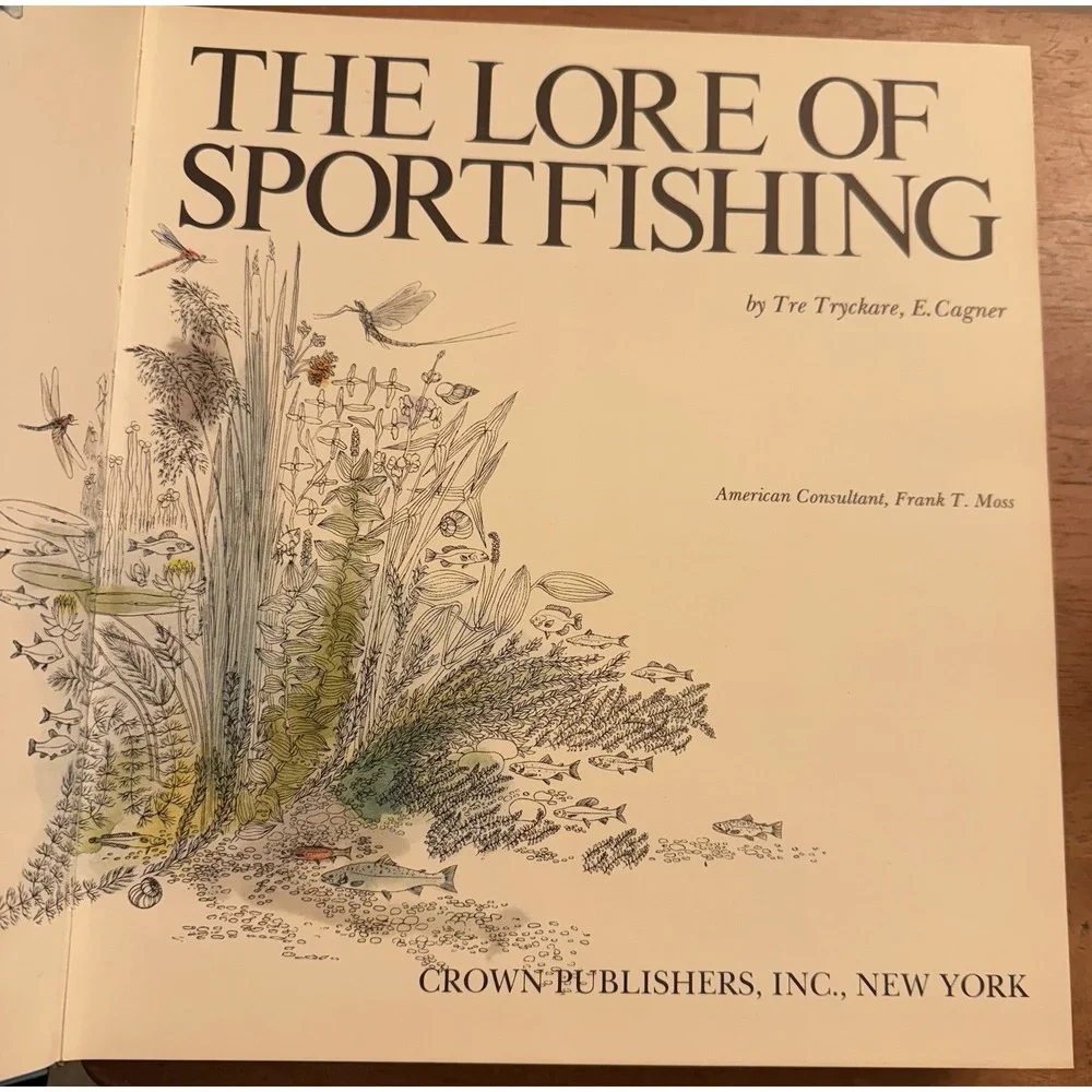 Vintage Book The Lore of Sportfishing by Tre‎ Tryckare 1976 1st Edition RARE